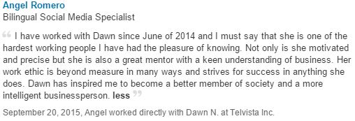 Angel Romero Recommendation Letter