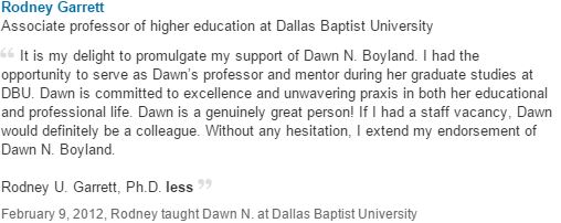 Rodney Garrett Recommendation